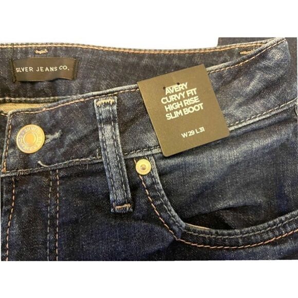 NWT Silver Jeans Co. Avery High Rise Curvy Fit Slim Boot Jean Sz 29xL31 - Picture 3 of 5